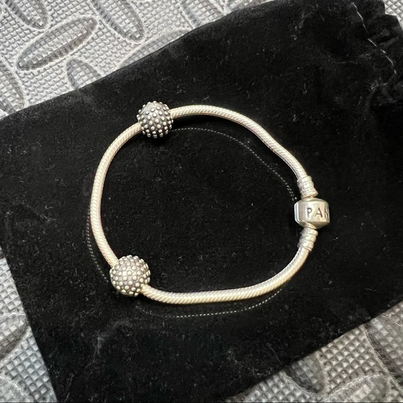 PANDORA | Starter Bracelet + 2 Clip-on Charms - Picture 1 of 4